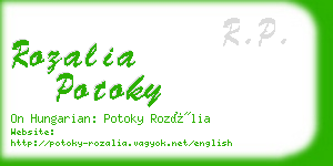 rozalia potoky business card